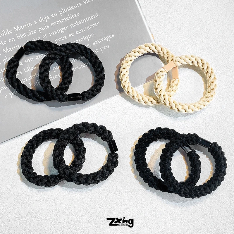 辫子发圈编织大麻花发绳新款diy饰品头绳扎马尾高弹力不伤发圆绳
