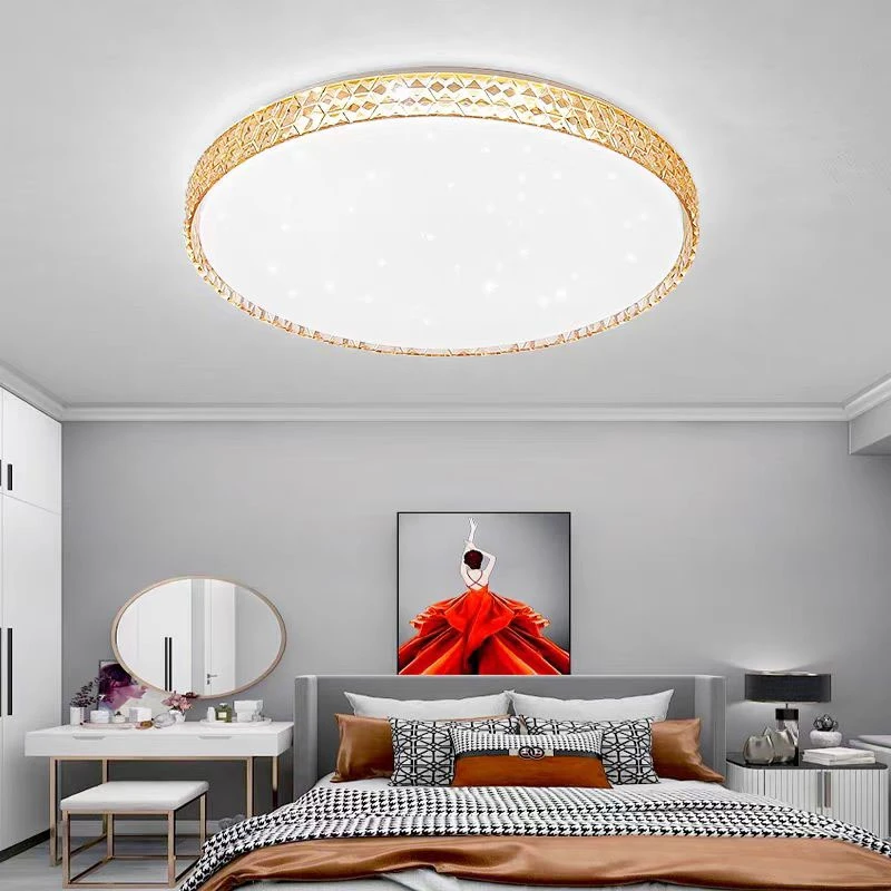 新款卧室灯圆形主卧灯家用高端吸顶灯现代简约房间灯书房餐厅