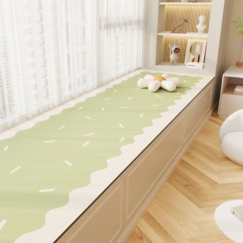 家用简约硅藻泥飘窗垫四季通用吸水防滑坐垫可剪裁阳台窗台飘窗垫