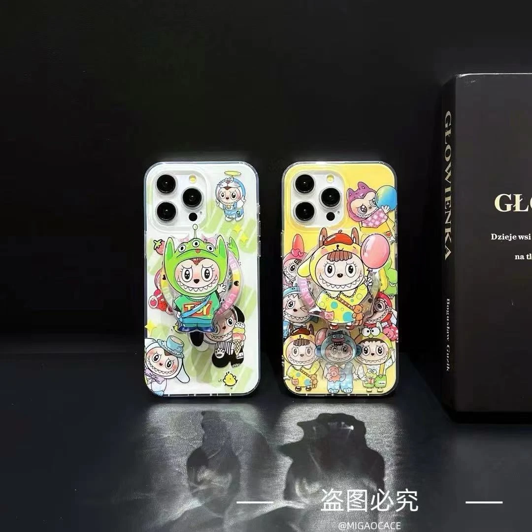 可爱卡通拉布布磁吸壳适用iPhone13苹果14promax手机壳15promax新