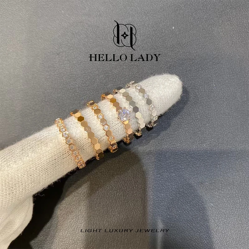 【V金版本】精工CNC 蜂巢戒指轻奢百搭简约1128