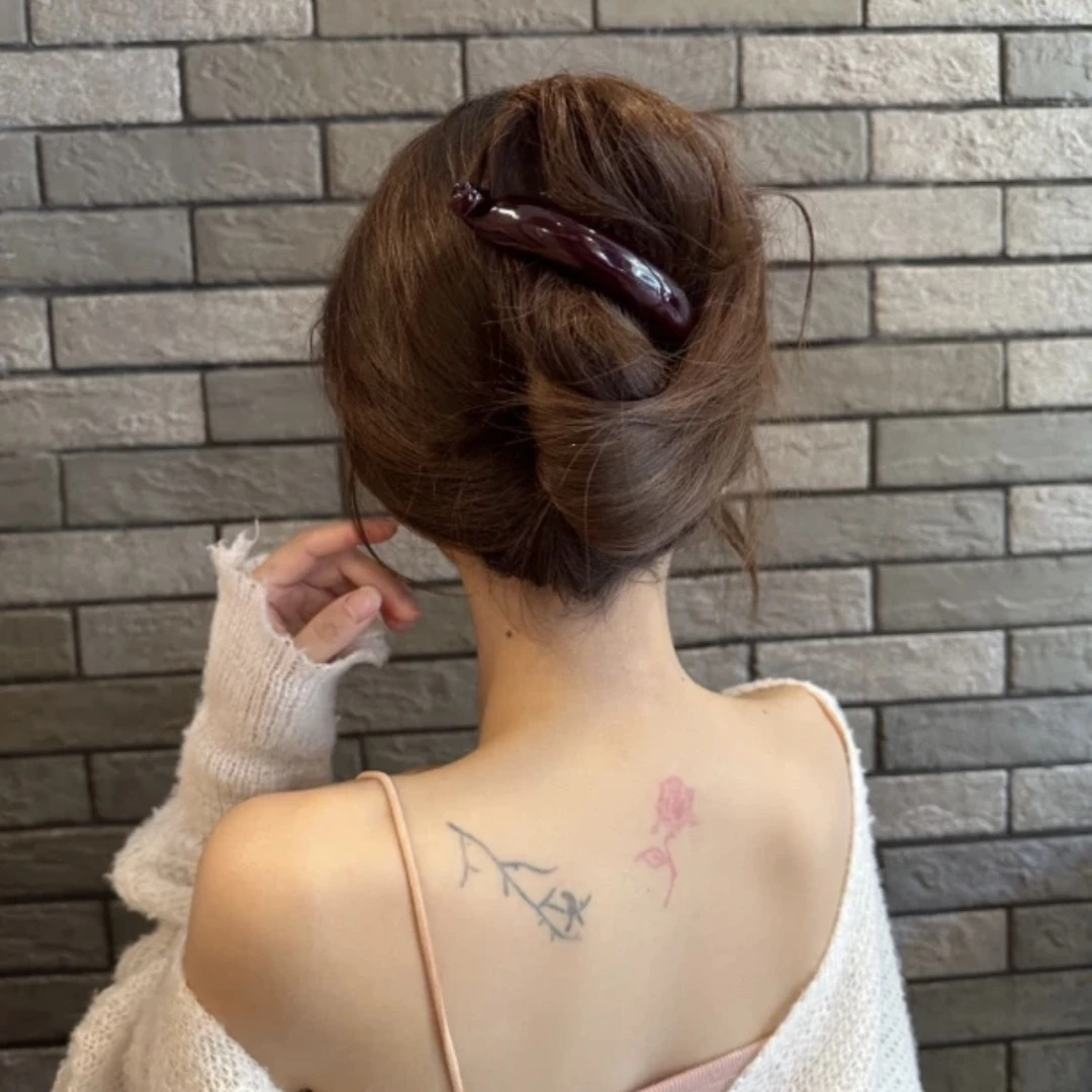 韩国简约气质高马尾扣夹复古扭扭发夹纯色2025新款高级感盘扣