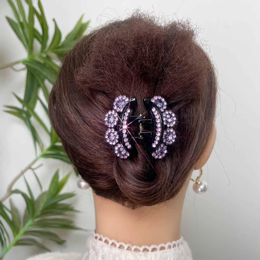 2025百搭爆款韩版发饰水钻发抓盘发器顶夹成人卡子夹子发夹头饰