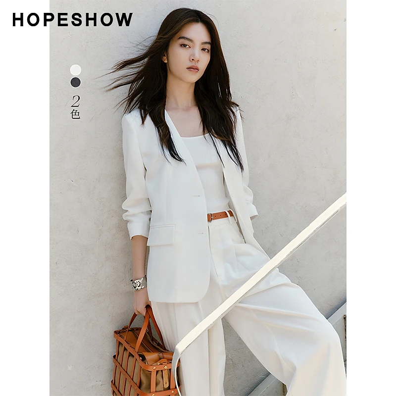 《李易行》红袖单排扣V领一手长七分袖西装90124262201