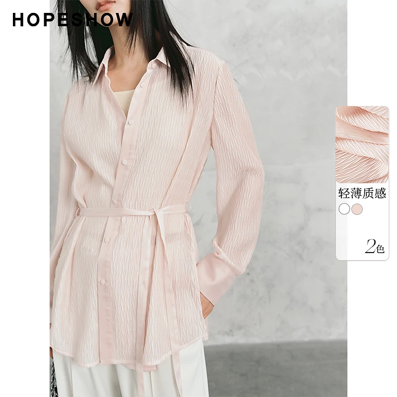 《李易行》红袖2024新款翻领一手长衬衫90124090302