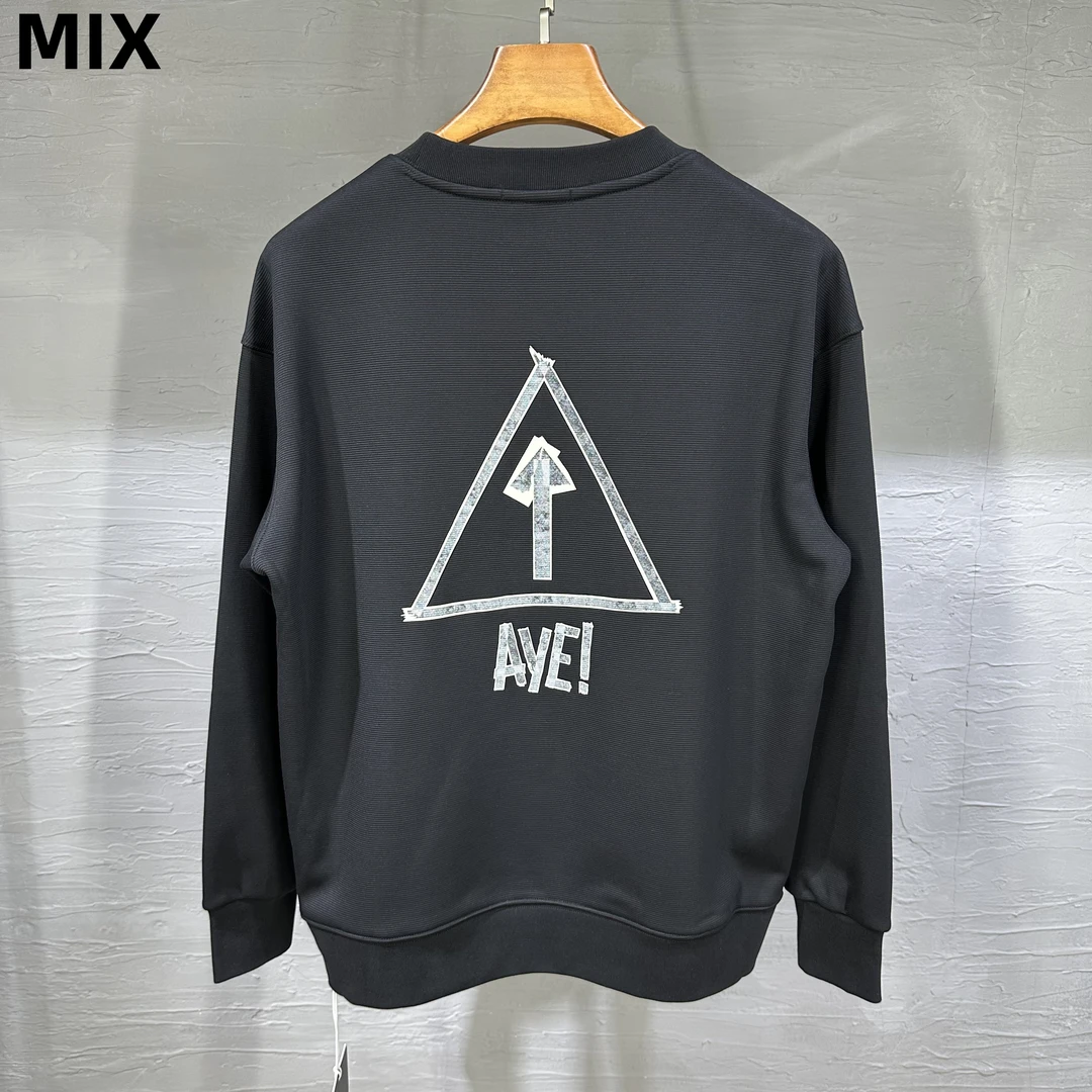 冬季字母印花加绒卫衣时尚百搭男款圆领上衣（微宽松）D02