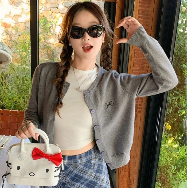 针织开衫薄款2025早春新款女装穿搭高级感外套春秋长袖上衣外搭