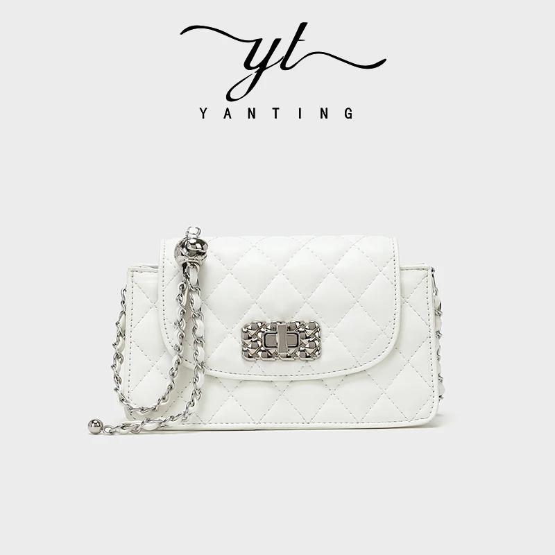 FUY小香风菱格链条包2024新款时尚百搭休闲小方包单肩斜挎腋下包