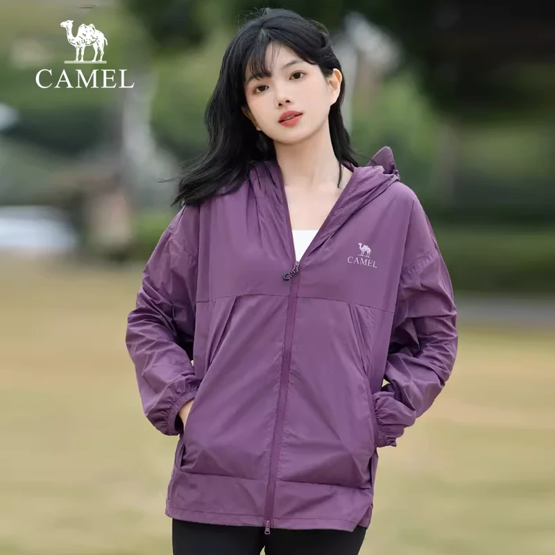 骆驼男装防晒服春夏防紫外线凉感冰丝遮阳钓鱼服外套M34BA6V081B