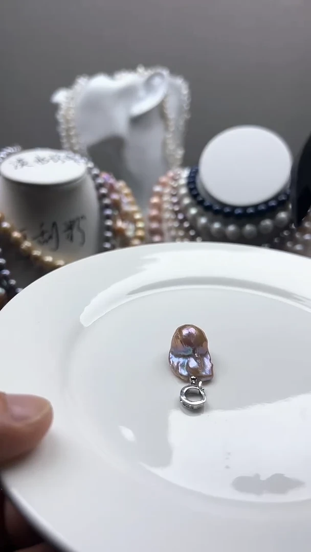 【闪购商品】淡水珍珠项链钛钢6.04