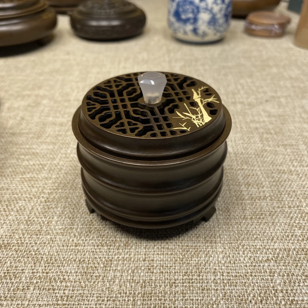 黄铜七贤竹节炉新款时尚