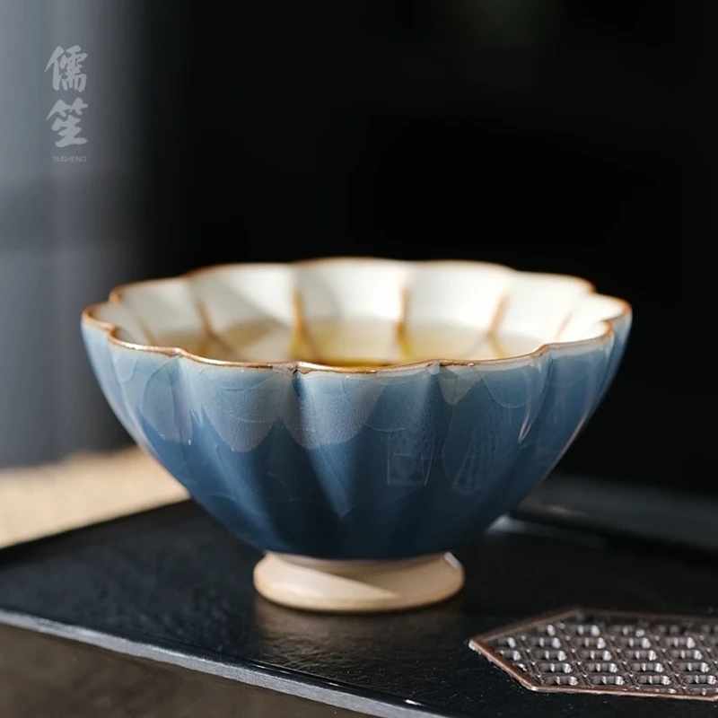 儒笙青蓝境思茶杯主人杯手工品茗单杯功夫茶盏单杯茶盏邱卫国