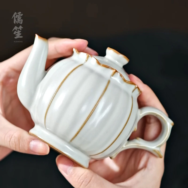 儒笙国色天香茶壶单壶仿古陶瓷泡茶专用开片茶具邱卫国