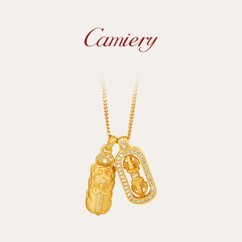 CAMIERY 新中式经典高级貔貅金刚杵项链GS
