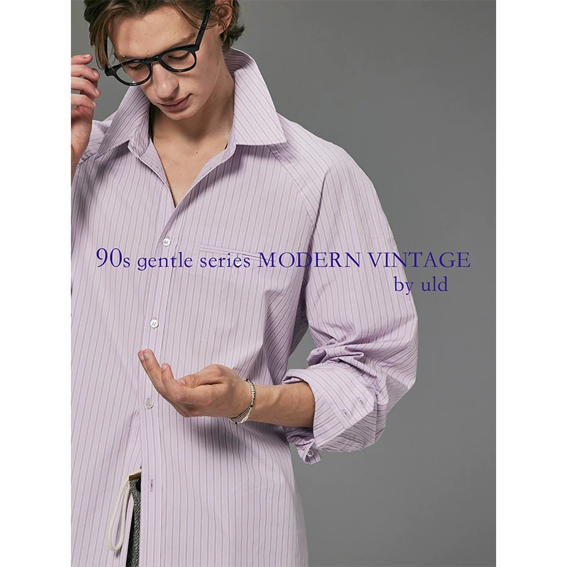 【ULD】/90s日本进口双股100支SUPIMA可调节中古条纹经典三季衬衫