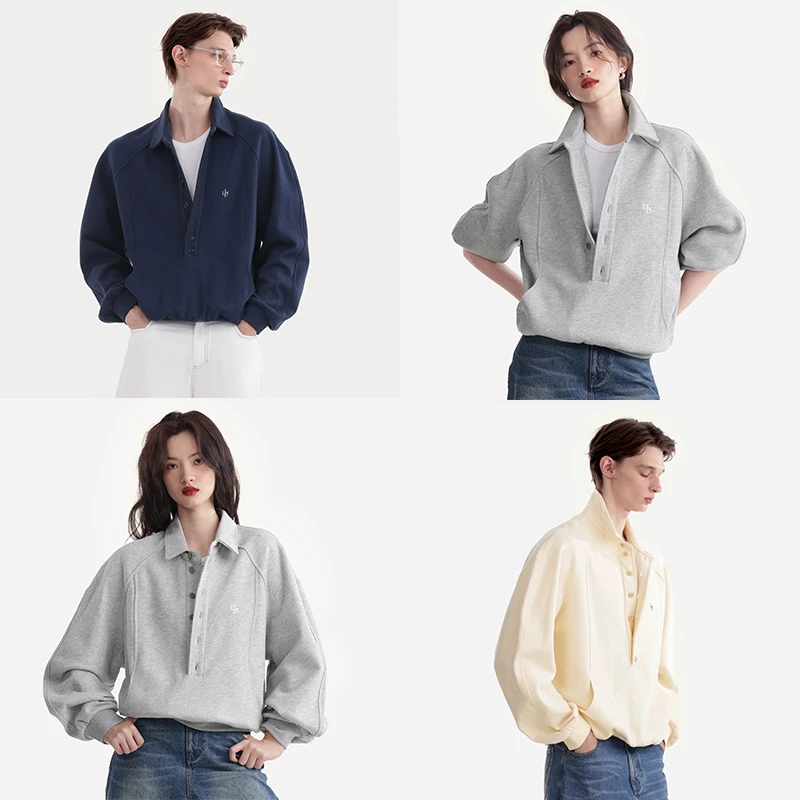 【ULD】/中古大V领 Polo领两穿卫衣衬衫 新疆棉 基础款系列卫衣