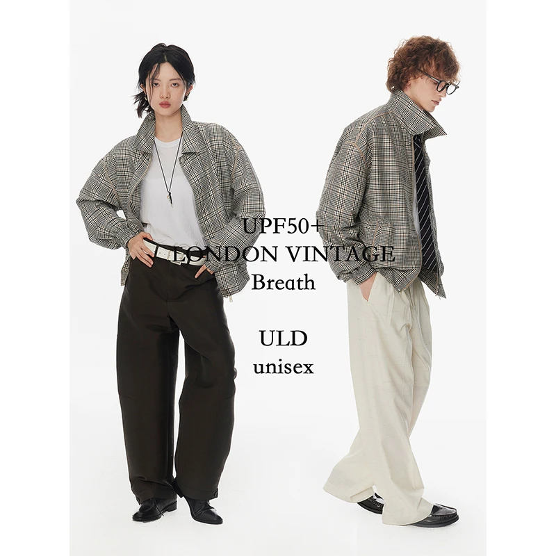 【ULD】/初秋90s中古色织格纹休闲夹克外套男女 防晒服UPF50+