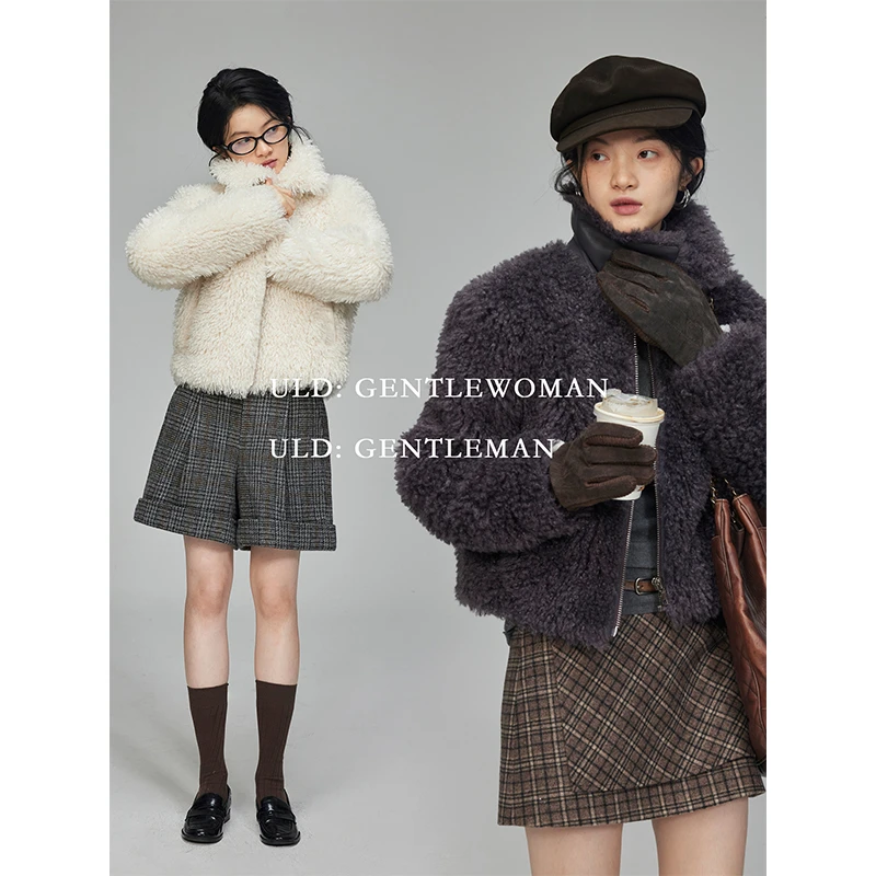 ULD/90s电影画报科技环保小卷卷太阳毛环保夹克