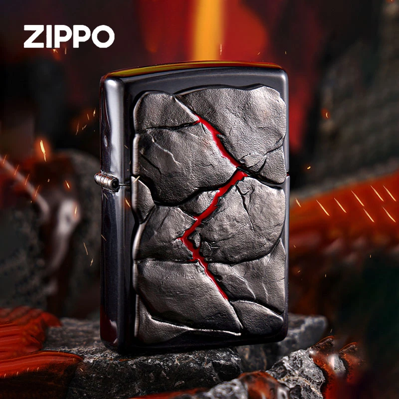 zippo官方旗舰正品打火机烈焰之心贴章芝宝原装防风个性TC9902TZ