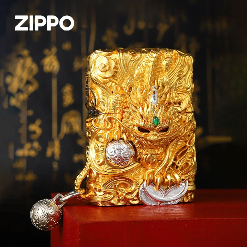 zippo打火机正品 灵动机关招财貔貅官方正版男士原装防风DY9902TP