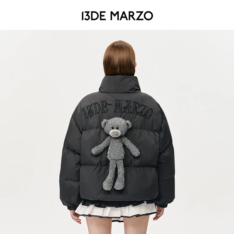 13DE MARZO秋冬新款玩偶面包保暖外套百搭立领羽绒服专柜同款