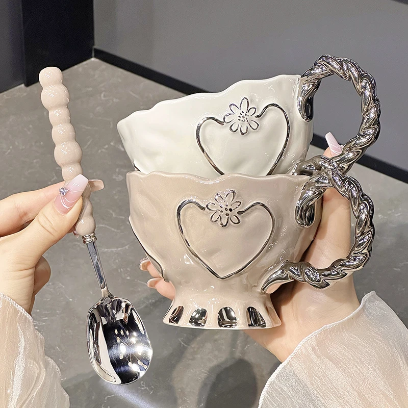 轻奢咖啡杯2025新款网红杯子高档精致结婚礼物送新人女生生日礼品