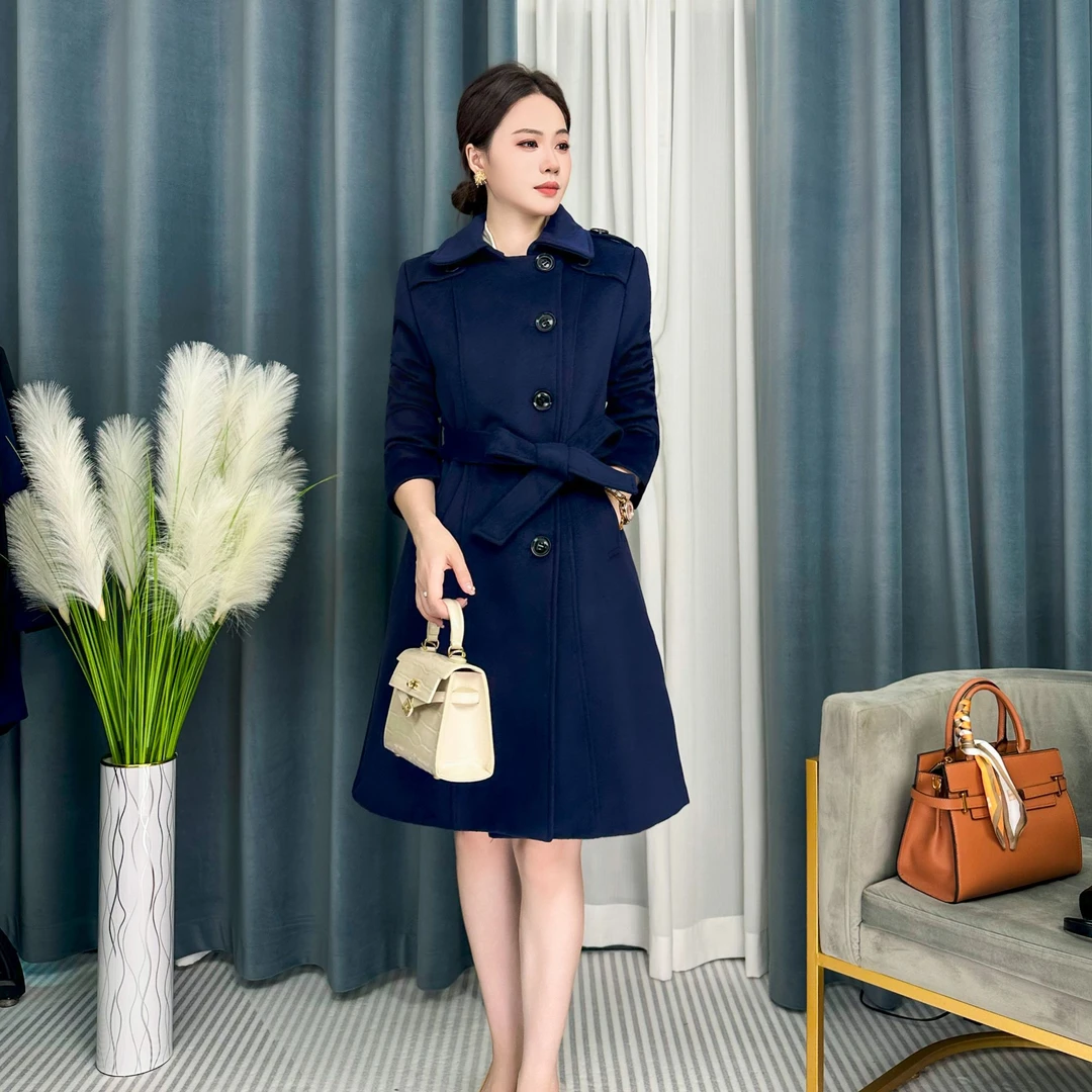 885高端毛呢大衣女中长款2025新款秋冬修身呢子大衣女外套