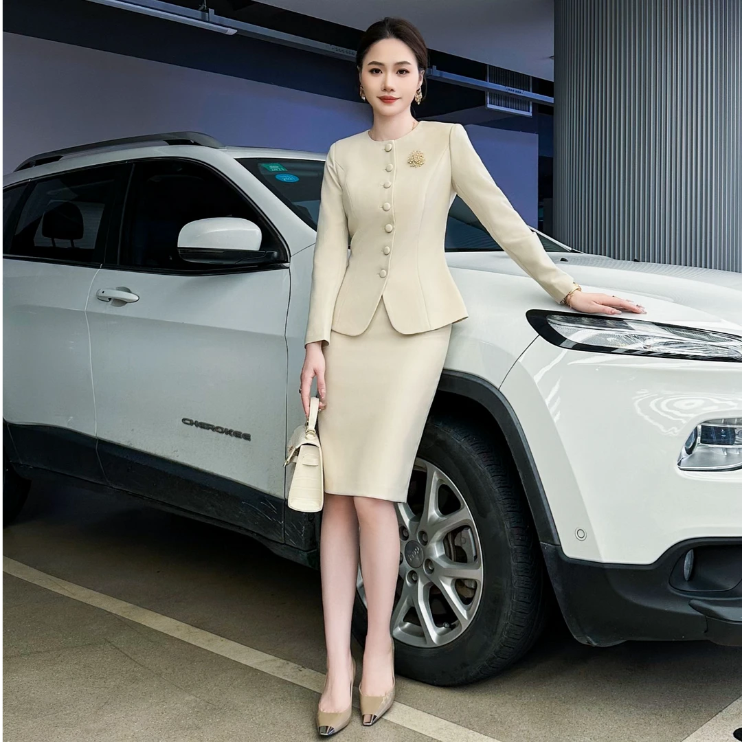 2025职业套装女春秋纯色气质高级感正式场合通勤工作服女装套装