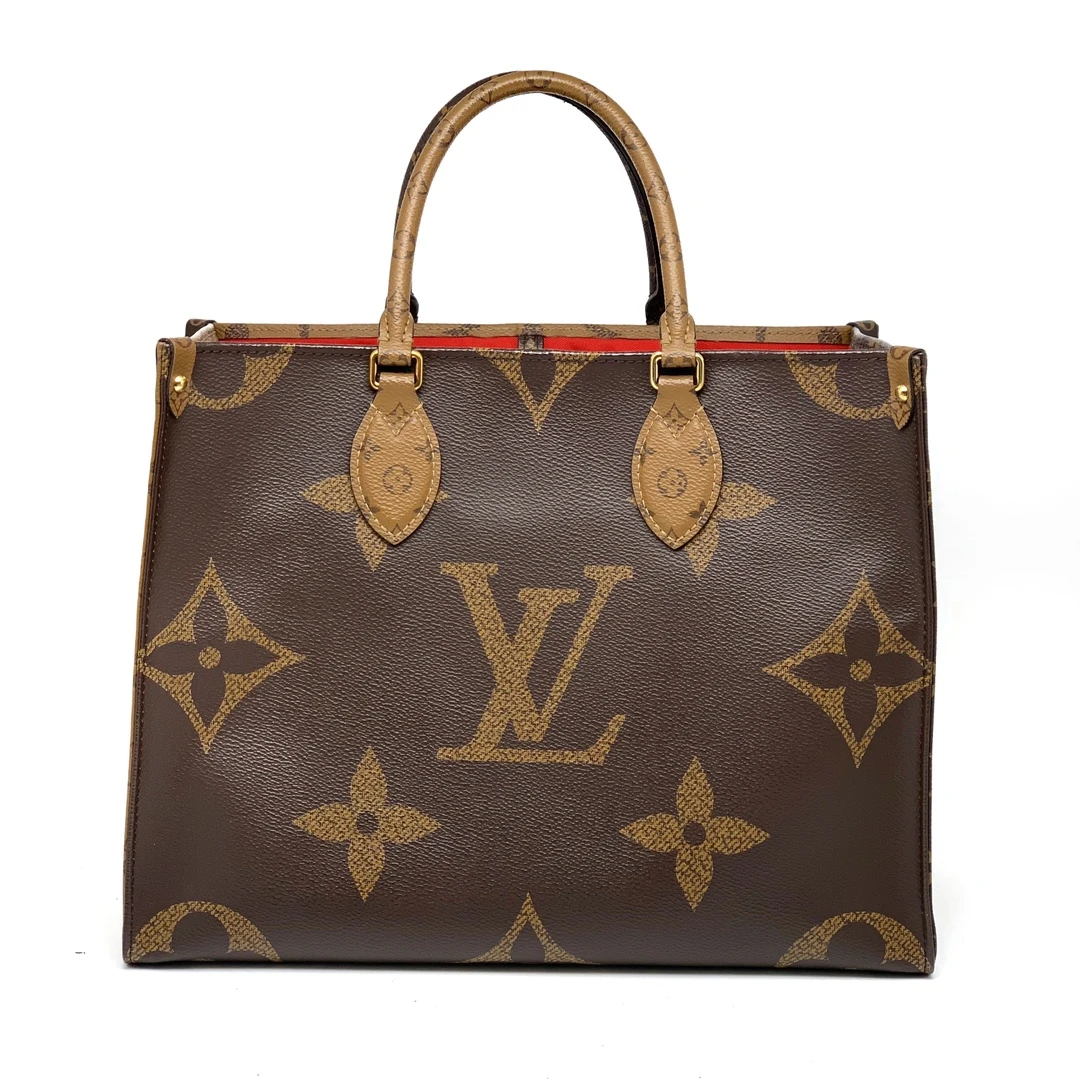 95新 LouisVuitton/路易威登 Onthego 老花双面中号 单肩包