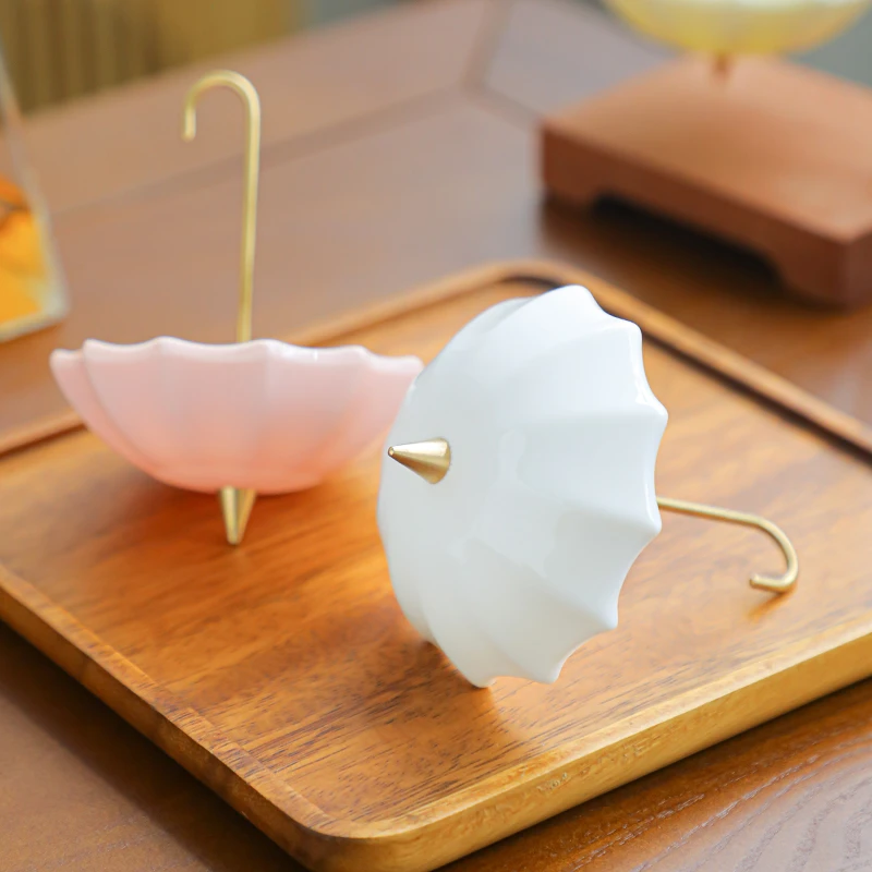 创意雨伞茶滤茶漏陶瓷茶叶过滤网茶隔滤茶器新款摆件功夫茶具配件