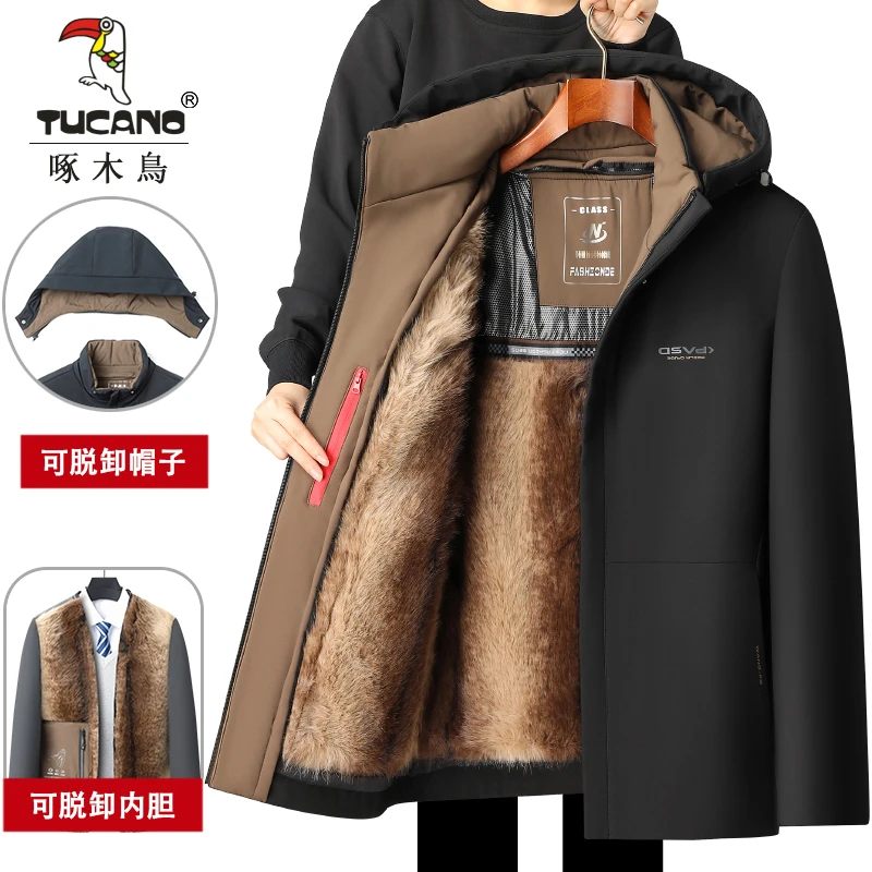 【可脱卸加毛内胆】宽松爸爸装冬装棉衣中年中老年男棉服外套加厚