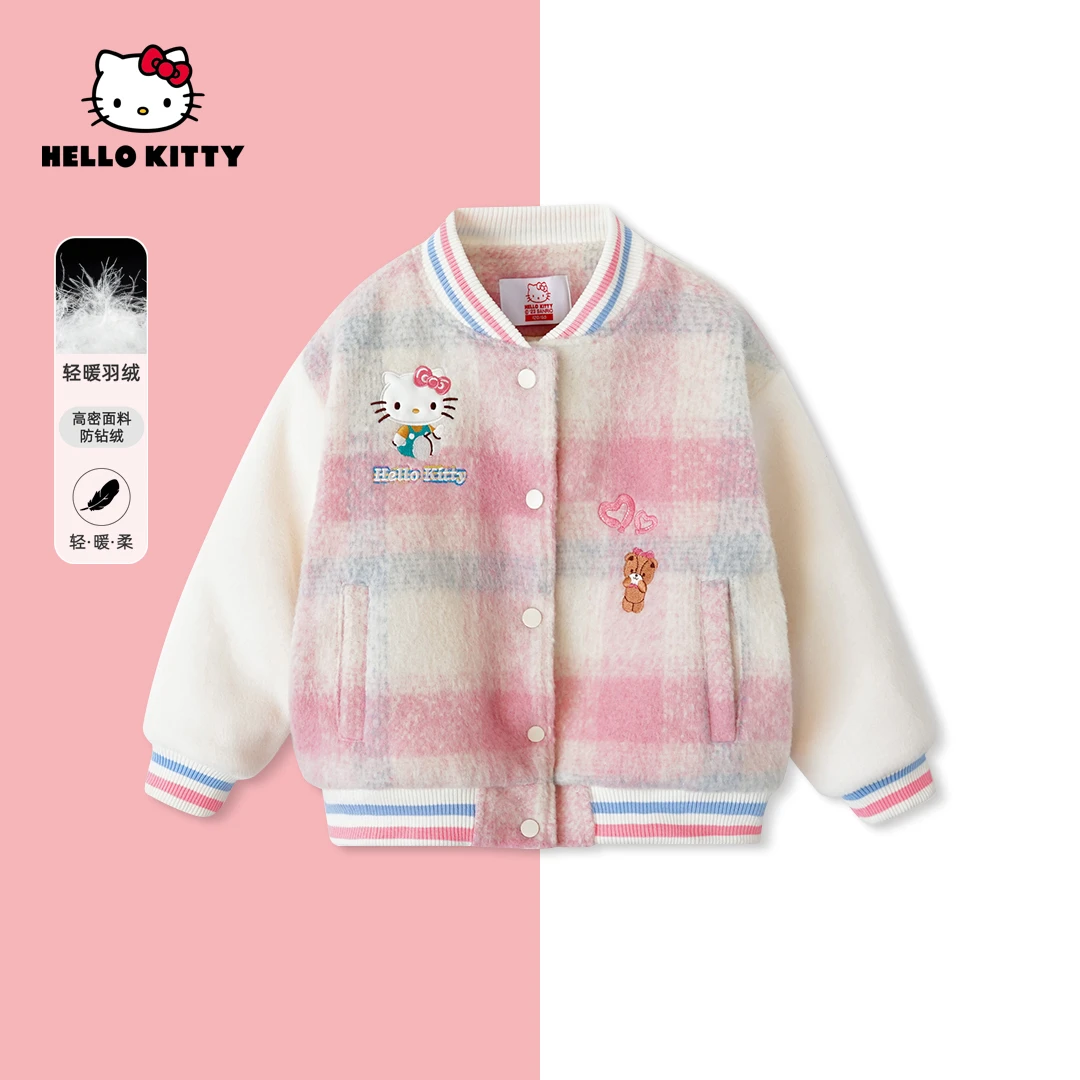 AD HelloKitty冬季新款女童装潮款棒球服中大童羽绒服AC4428MK210