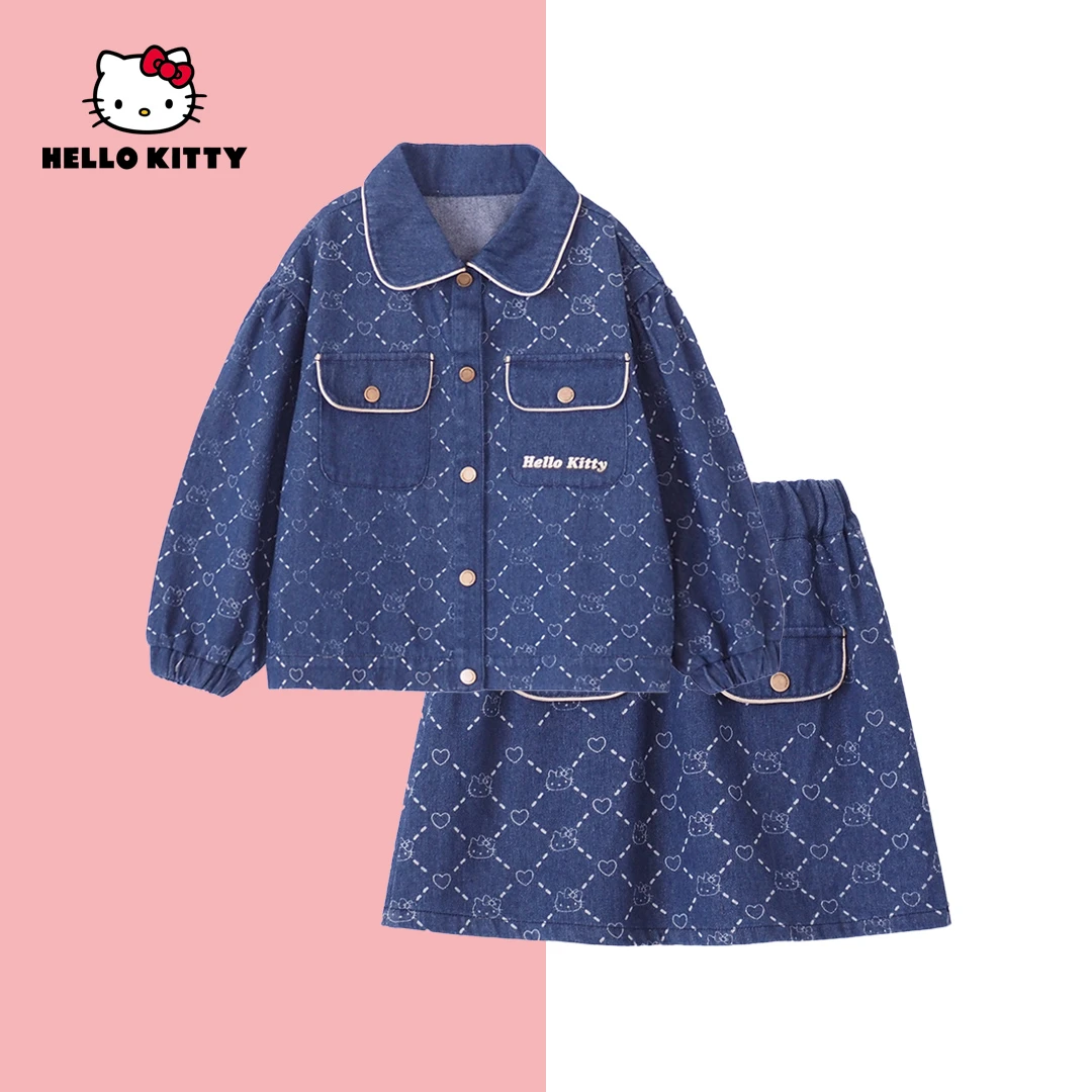 HelloKitty春季新款女童装衣服中大童休闲儿童套装AC4320YN146