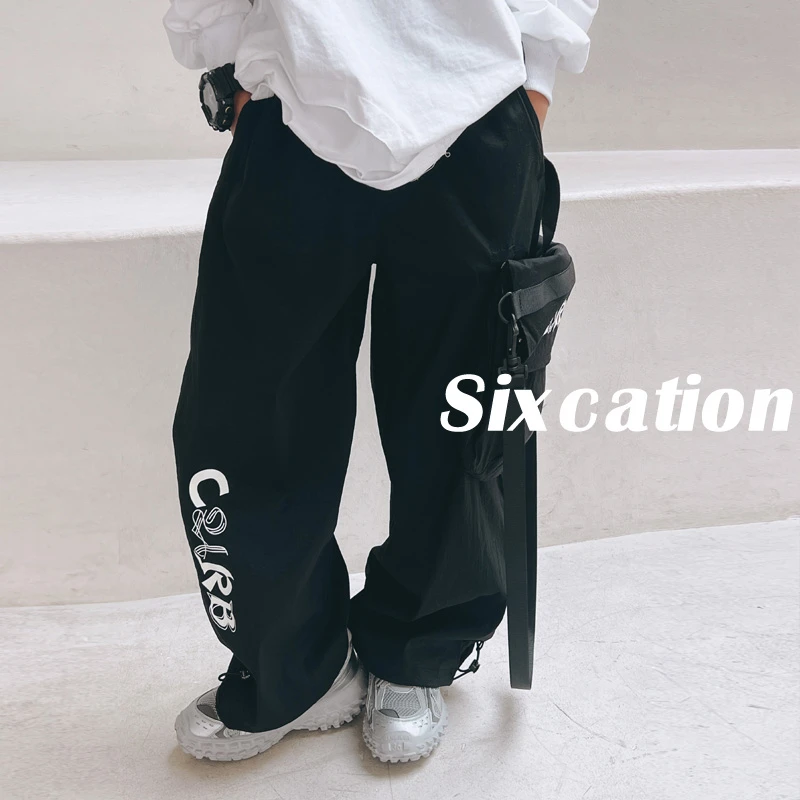 男童宽松工装裤儿童直筒裤春秋裤子中大童薄休闲裤潮童装S6886