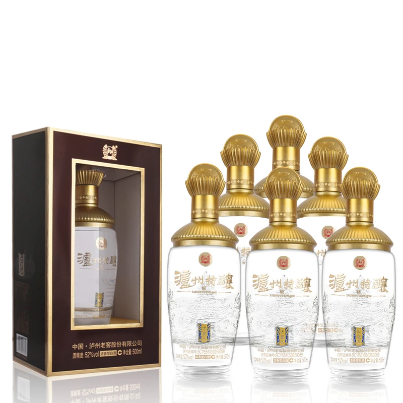 泸州特酿大壹品透明瓶装礼盒整箱装52度白酒52度500ml*6