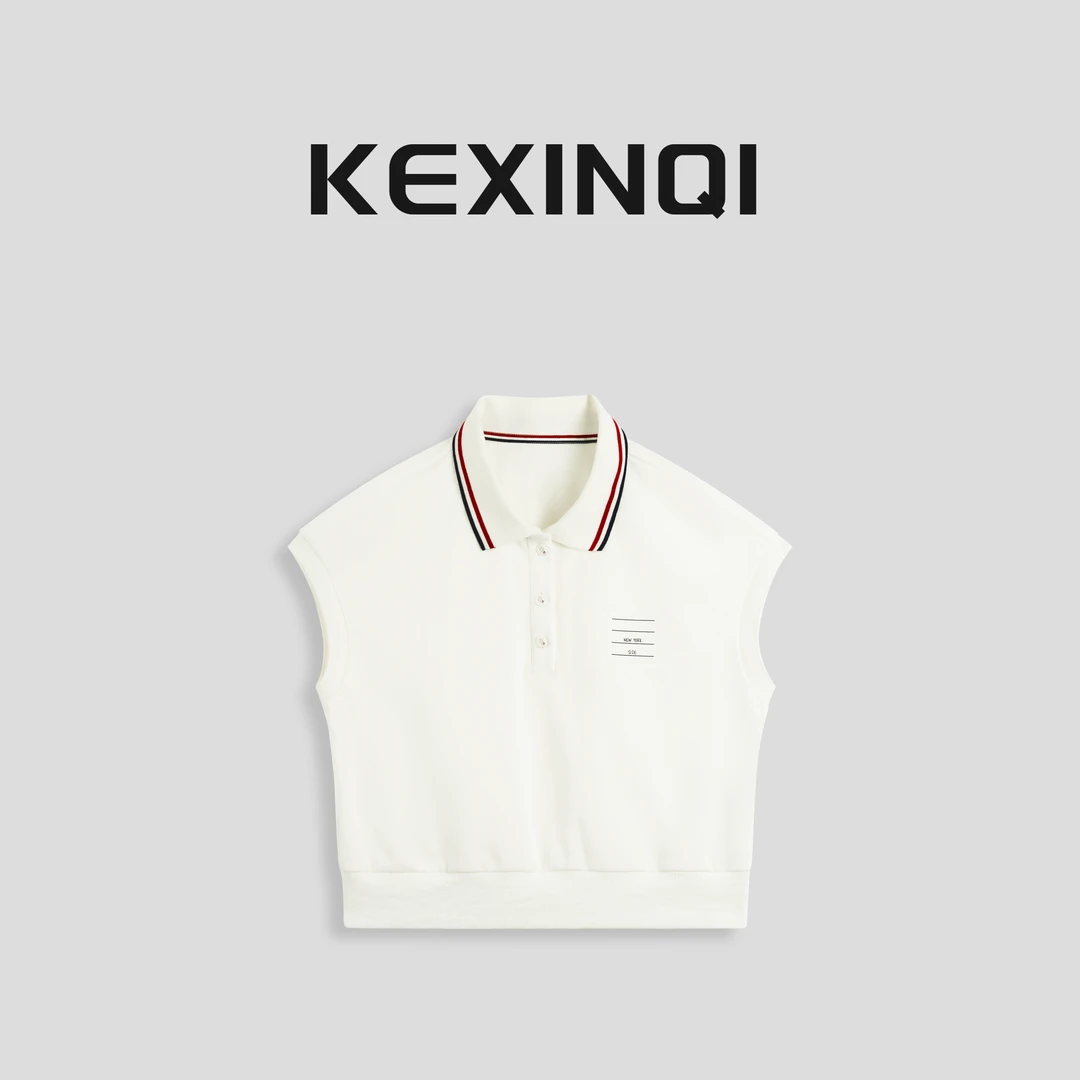 KEXIN 撞色领上衣 2024新款百搭休闲时尚翻领上衣-247TXZKX20964