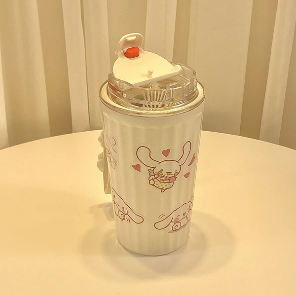 咖啡保温杯女士高颜值随行杯子女生便携316L不锈钢保冷吸管水杯男