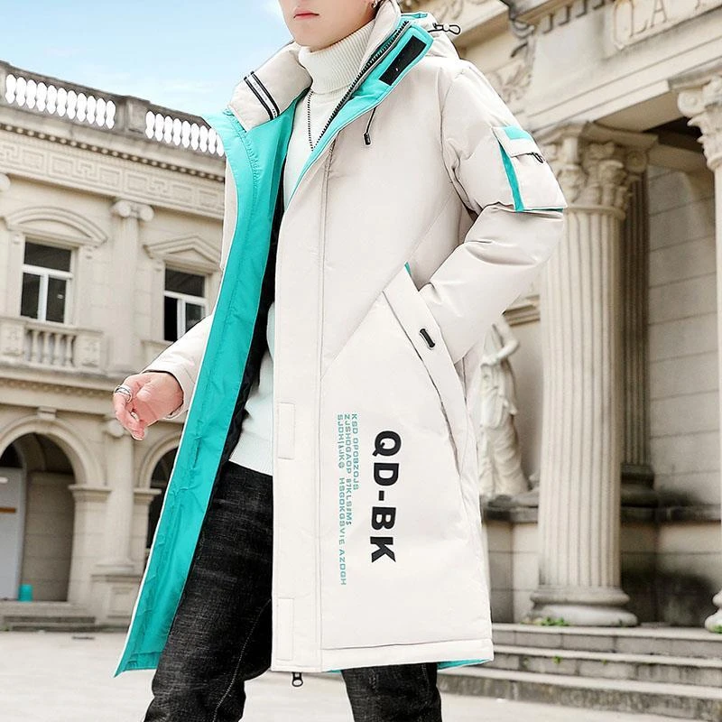 中长款羽绒服男冬季外套2023新款加厚韩版羽绒服男装羽绒羽绒