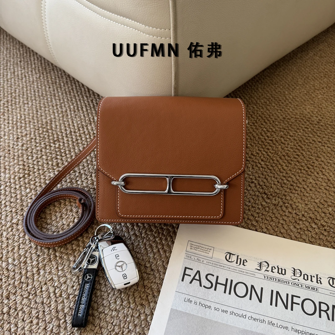 【UUFMN】小猪包 进口头层EV小牛皮高级质感猪鼻子小方包斜挎包
