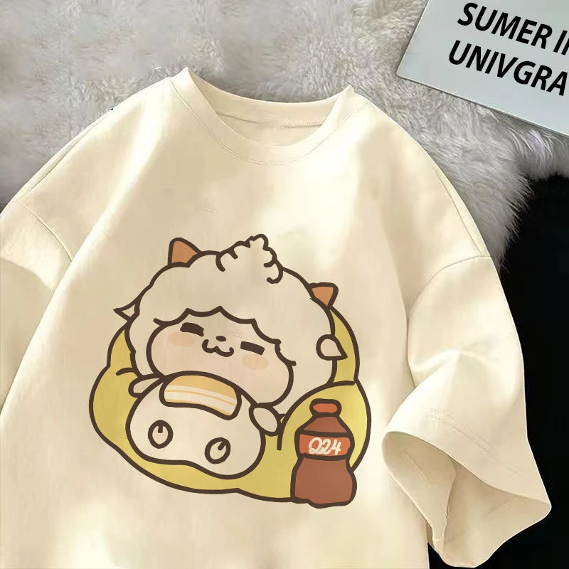 女童纯棉短袖t恤夏季可爱卡通懒洋洋半袖上衣服中大童穿搭12-15岁