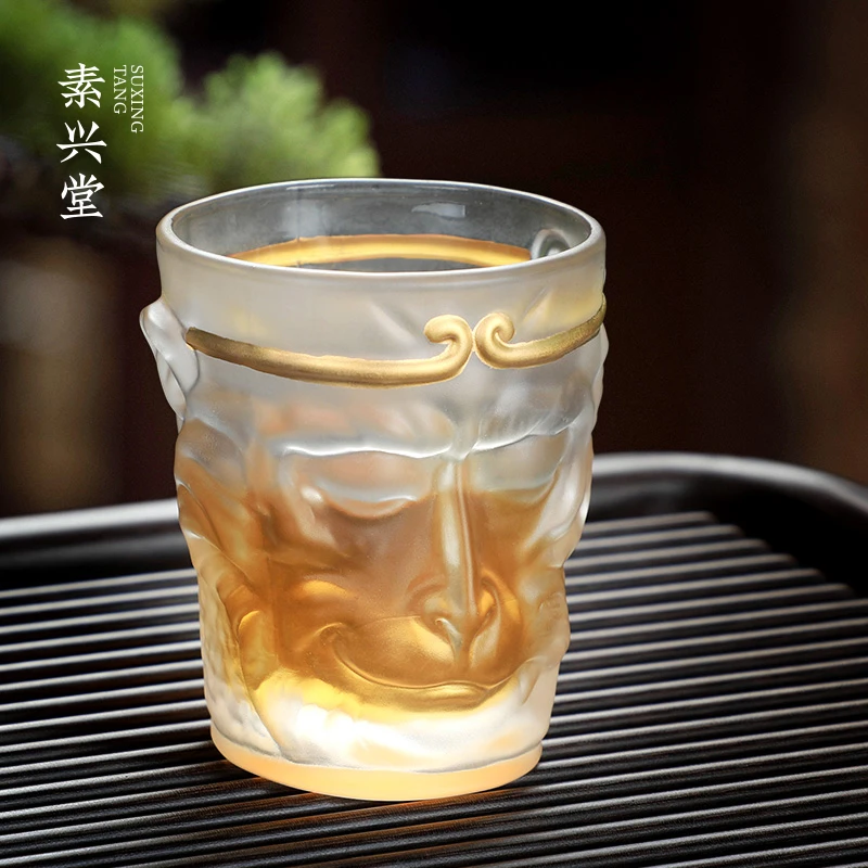 素兴堂茶杯大容量茶盏主人杯水晶玻璃杯男士个人专用杯功夫品茗杯