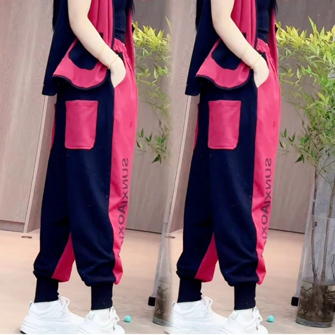 潮牌撞色红色（裤子）