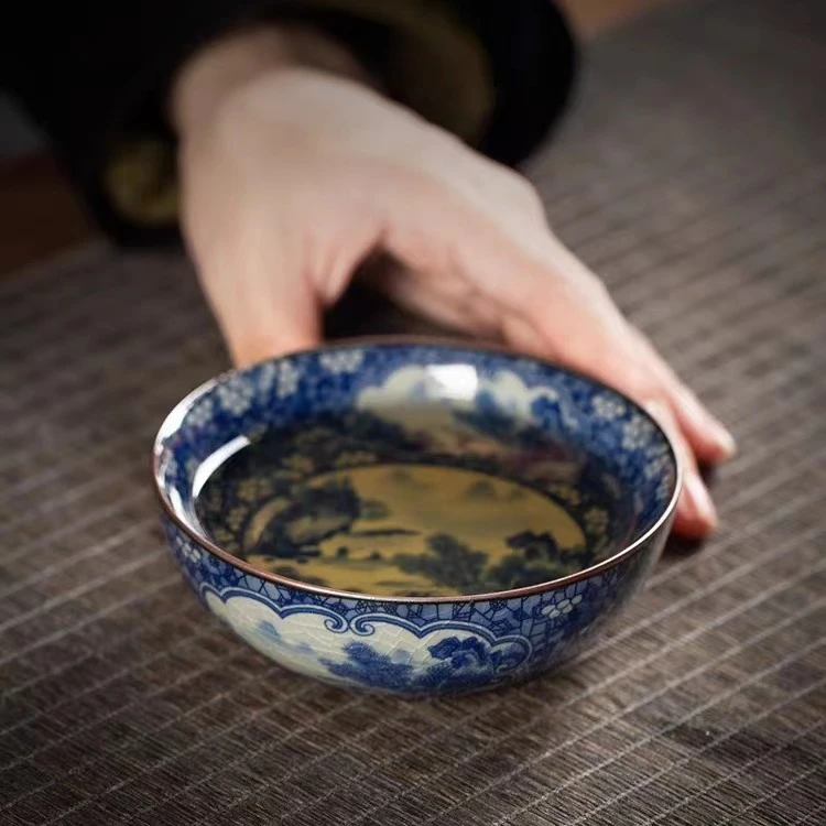 老陶泥陶瓷茶杯家用功夫茶具套装主人杯男女品茗杯单杯茶碗普洱杯