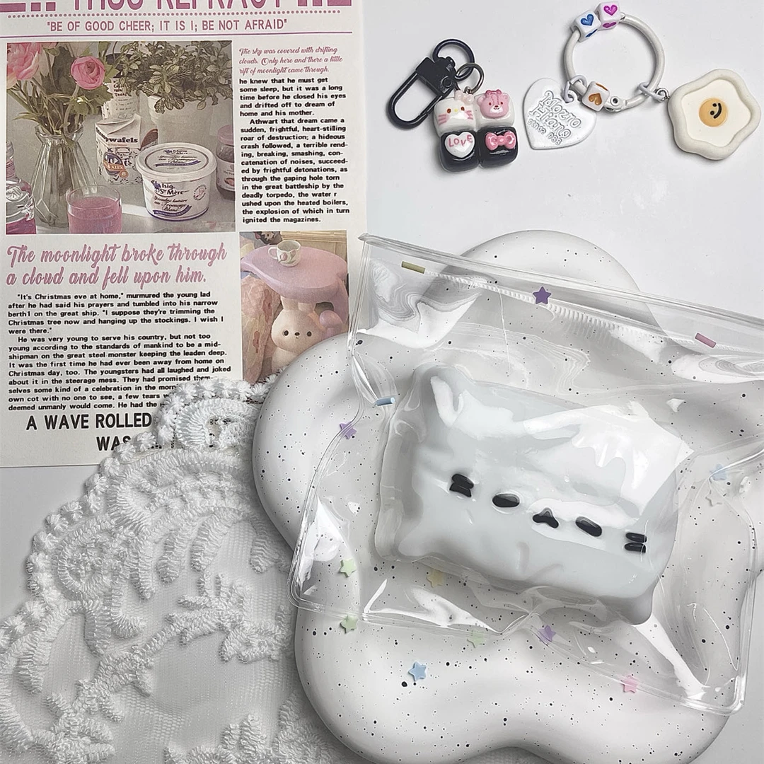 猫猫抱枕捏捏乐纯手工制作食品级硅胶捏捏厚奶油泥感解压玩具