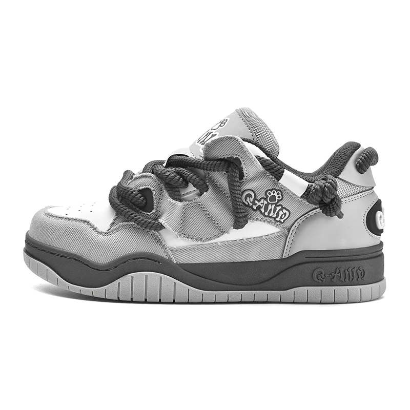 奇安达秋季情侣款高街脏辫个性运动休闲时尚百搭潮流板鞋