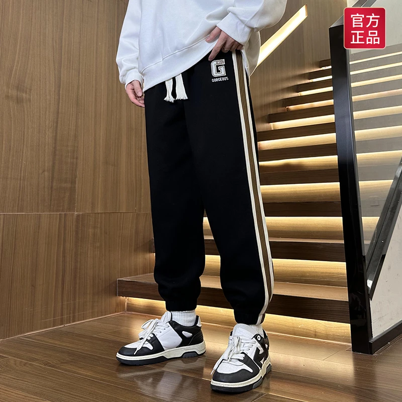 【断码清货】工装裤男秋季学生宽松学院风百搭束脚潮牌运动休闲长裤