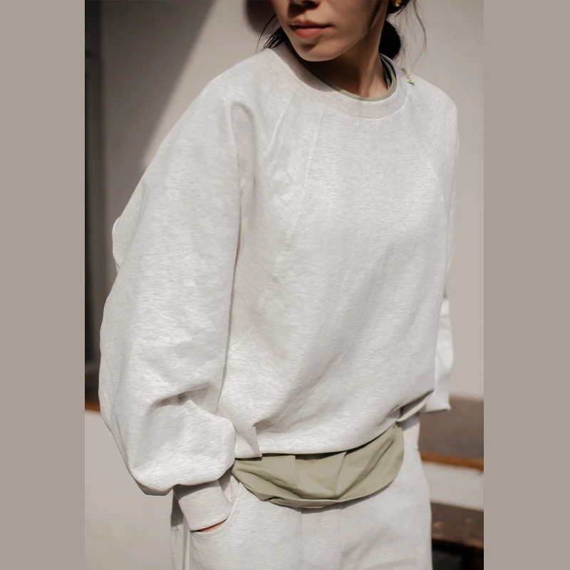 LRECNAVA芮柯纳未长袖休闲百搭宽松设计感运动春季户外休闲卫衣