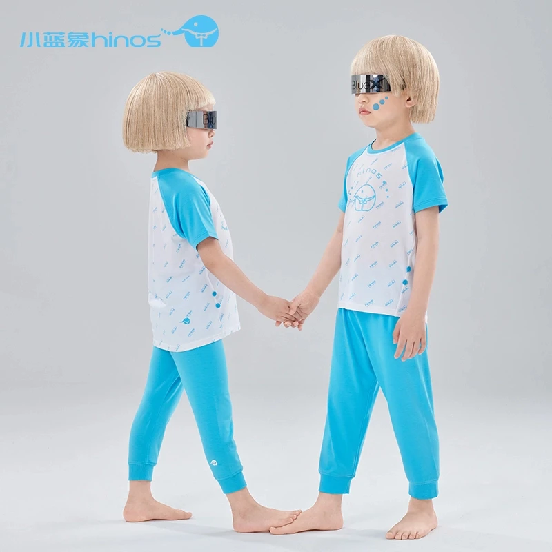 Hinos/小蓝象儿童套装夏季短袖经典款排汗服透气家居服LB010110