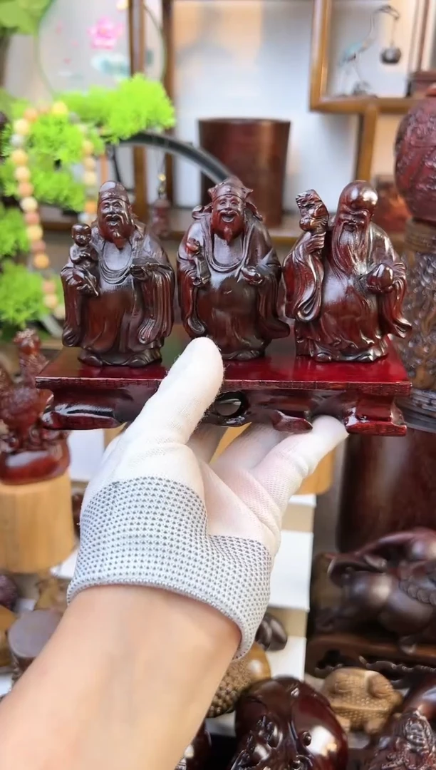 【闪购商品】非洲紫檀(红花梨)中号福禄寿