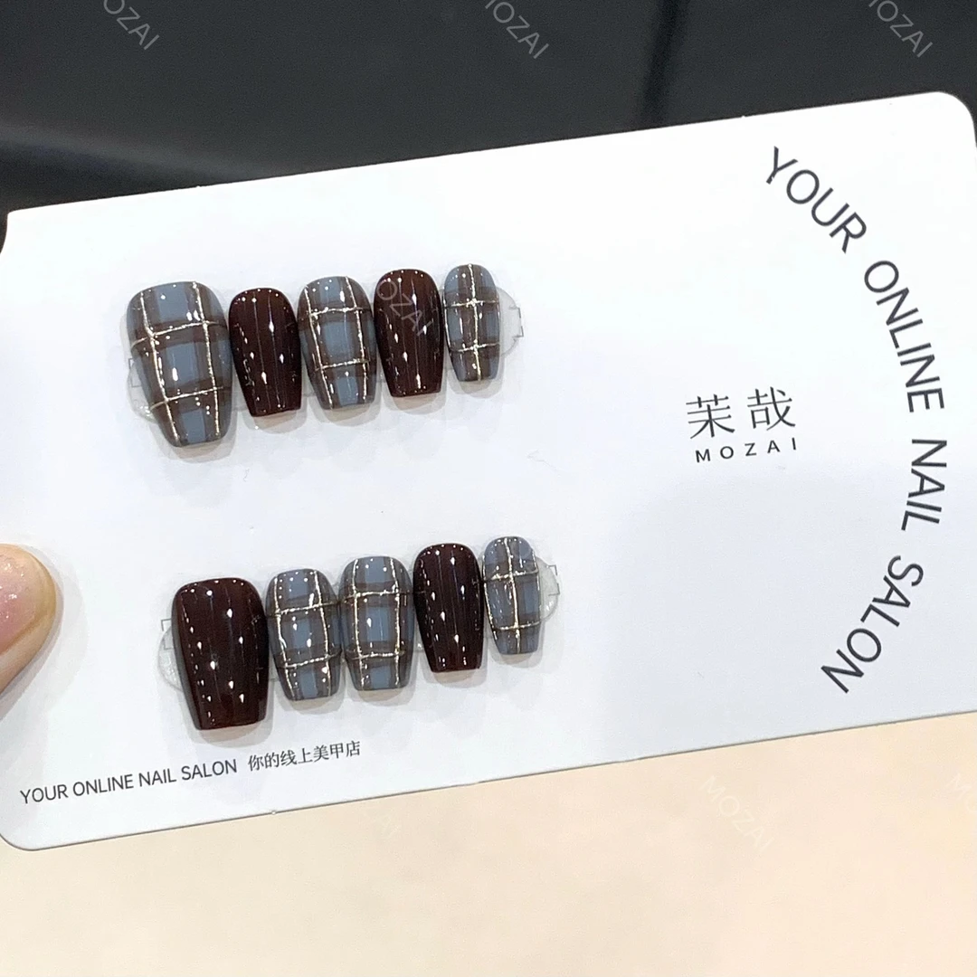 茉哉【温莎往事】纯手工定制美甲拆卸穿戴甲A3199 Q